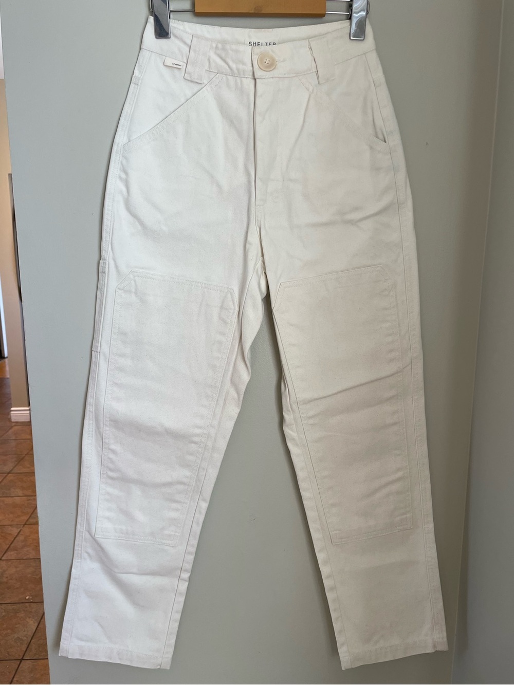 Shelter Brewer’s Canvas Pants Cream Size 2 Utility Workwear Sustainable Canadian